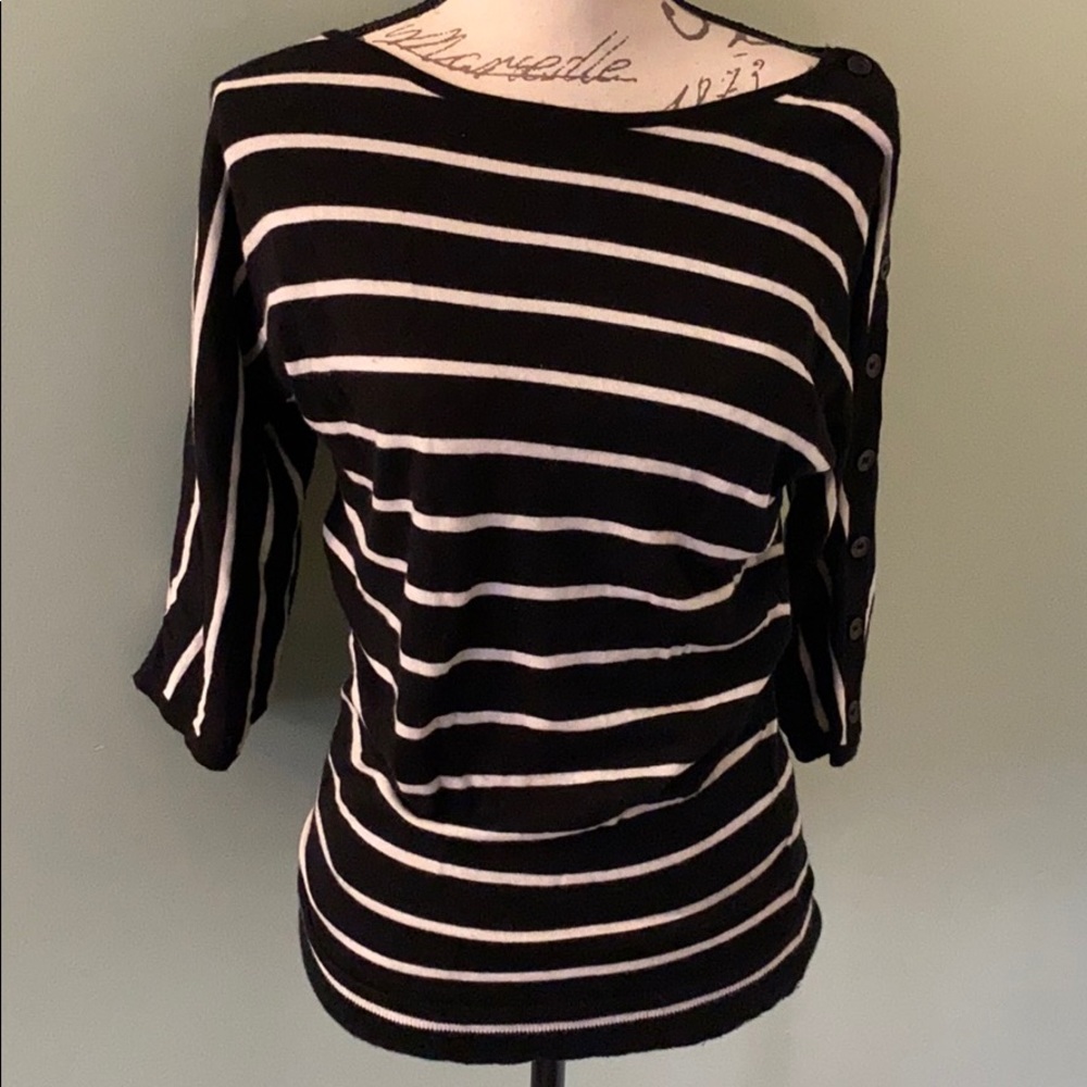 Express black and white striped sweater